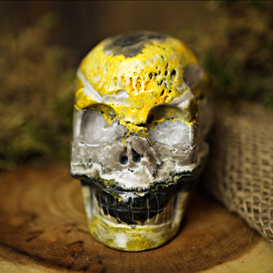 Bumblebee Jasper Crystal Skull