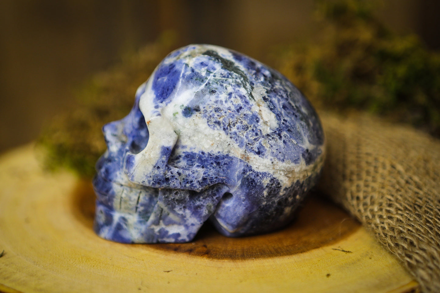 Large Sodalite Crystal Skull