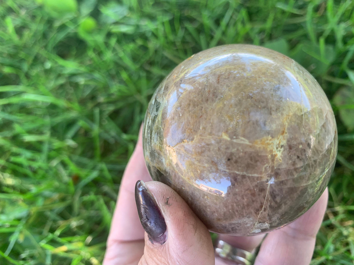 Black Moonstone Sphere