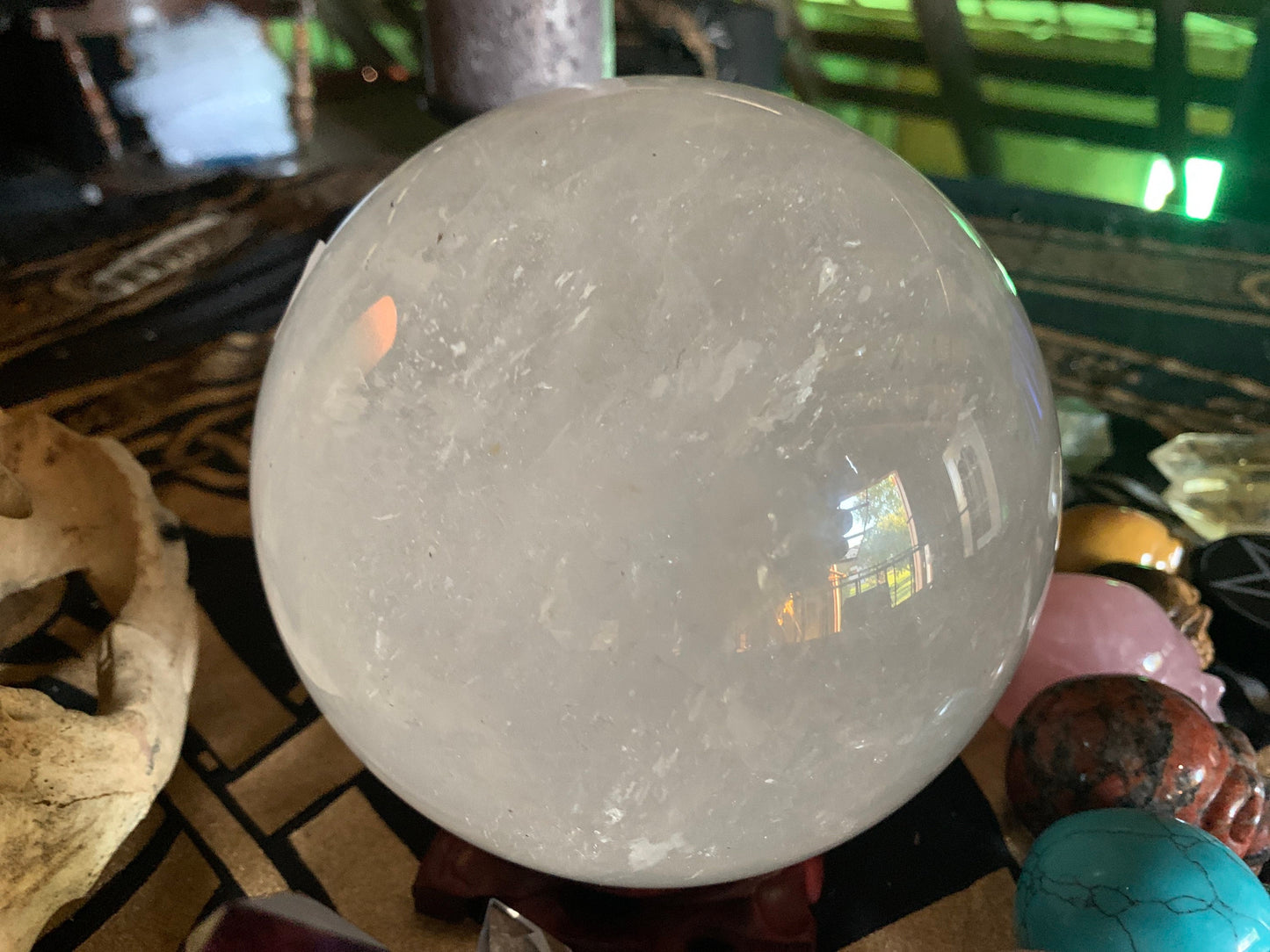 Large Solid Crystal Quartz Gazing Sphere