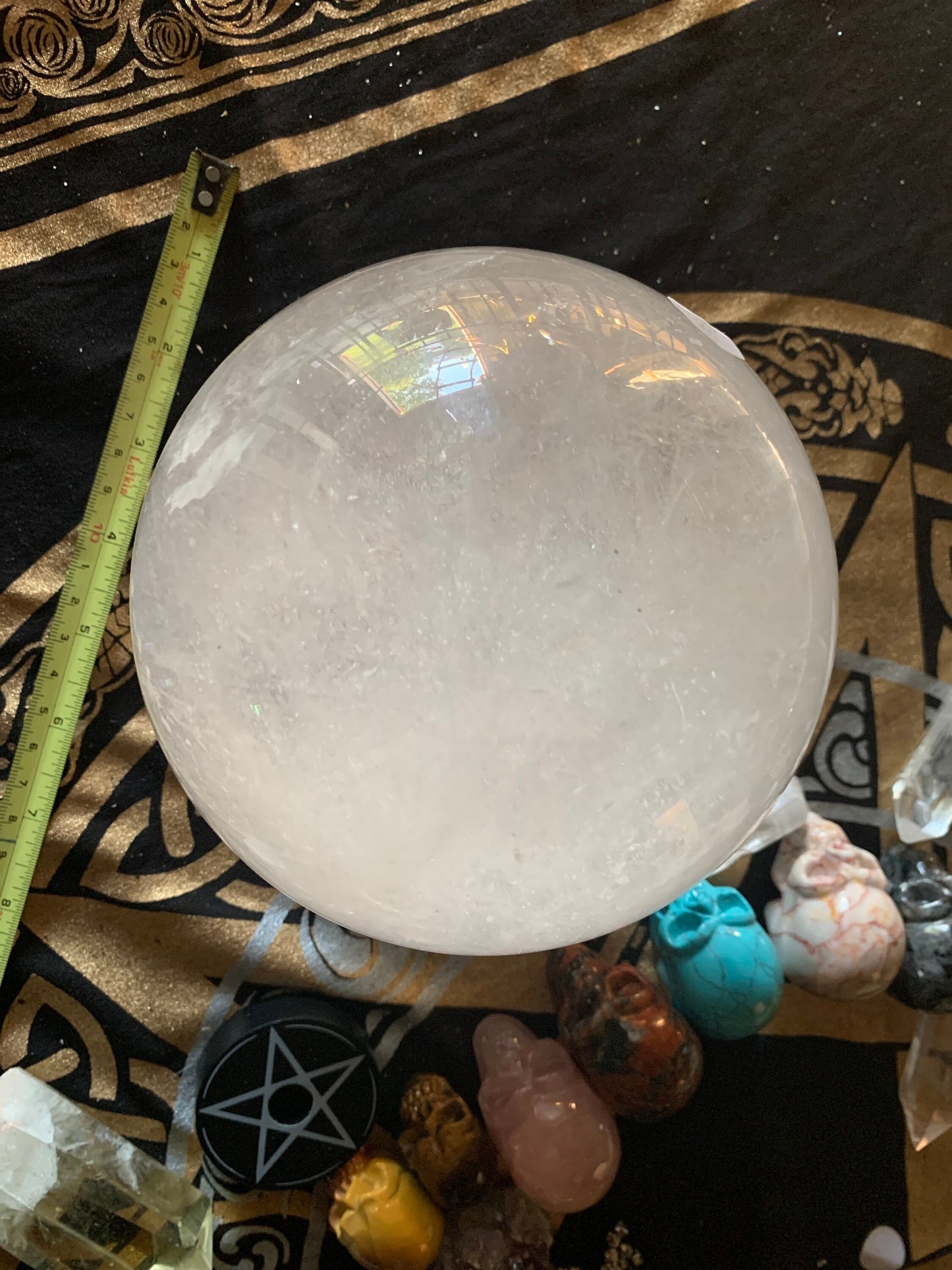 Large Solid Crystal Quartz Gazing Sphere