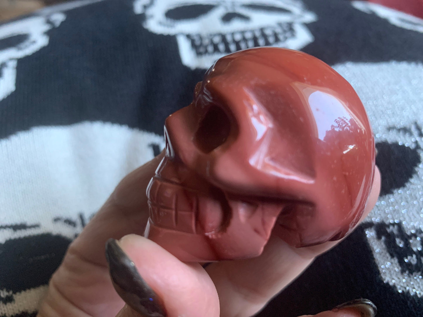 Red Jasper Crystal Skull