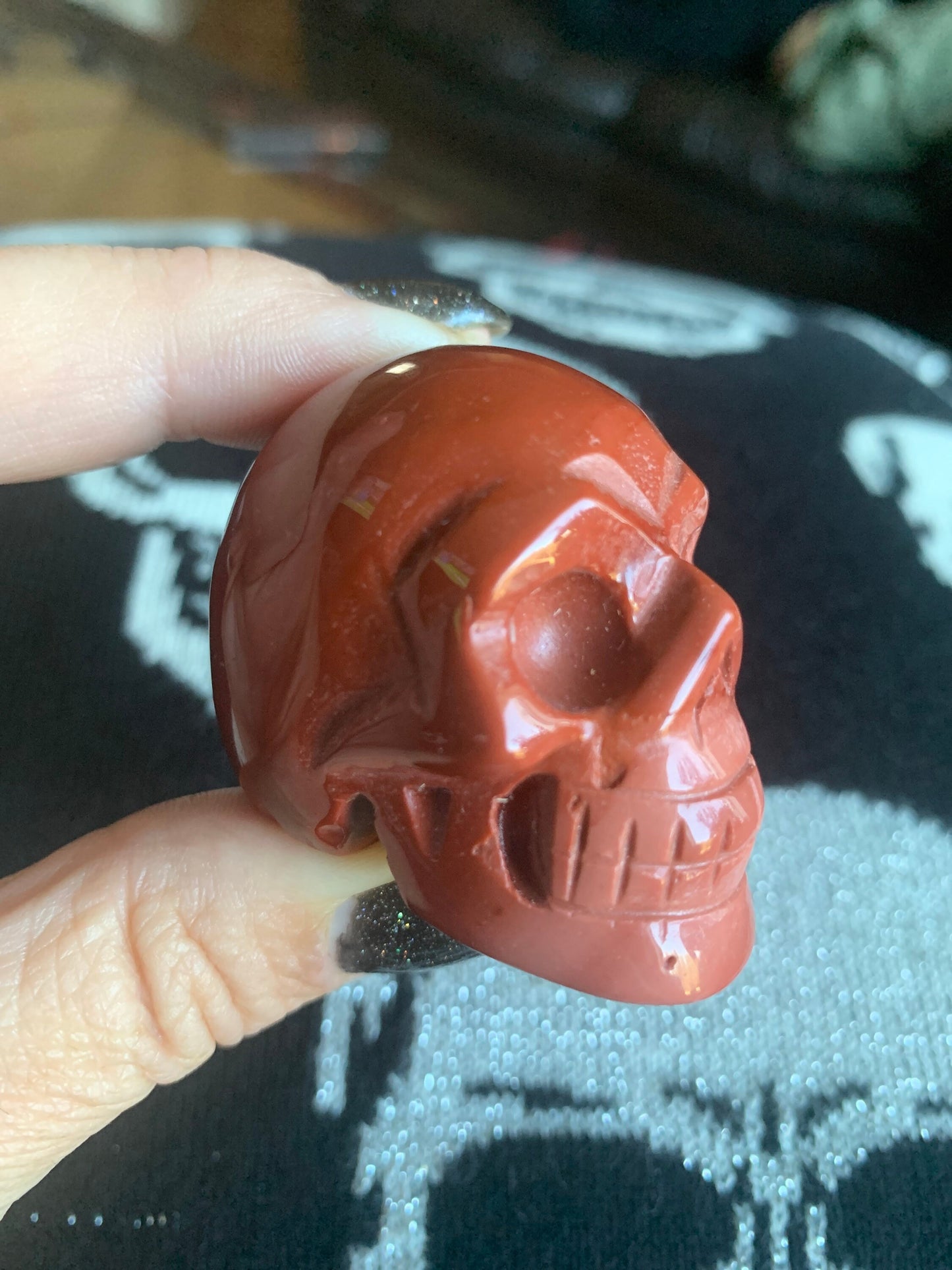 Red Jasper Crystal Skull