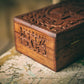 Wooden Hand Carved Box with Pentacle Altar Tools Witchy Storage