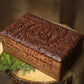 Wooden Hand Carved Box with Triquestra Altar Tools Witchy Storage