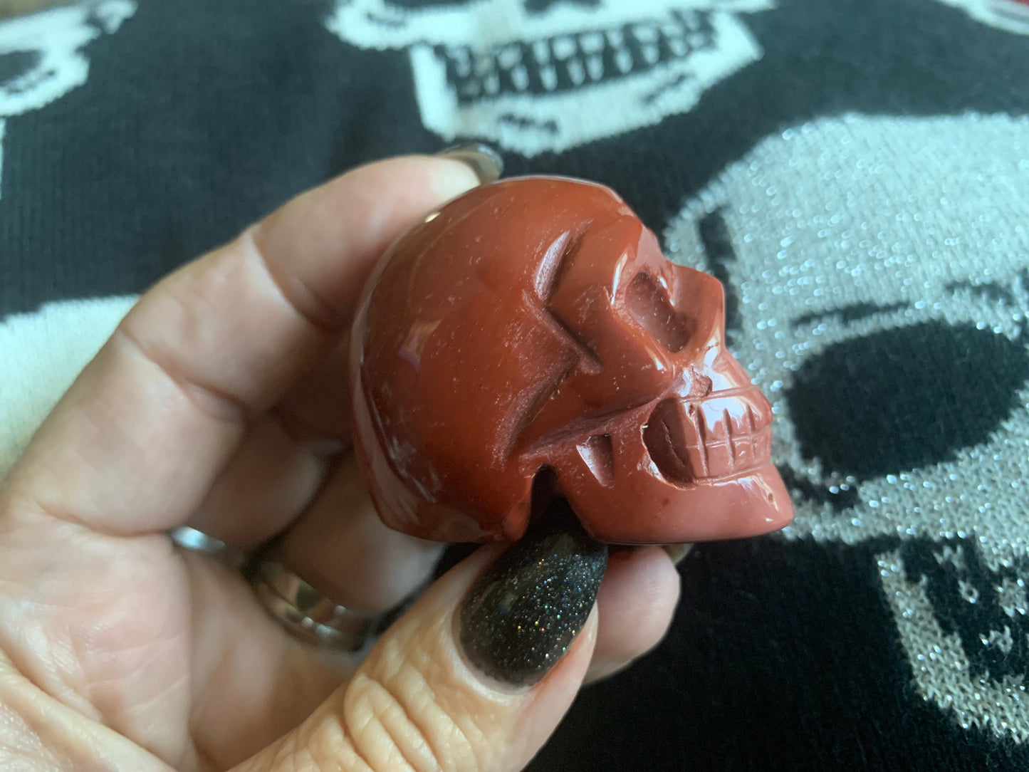 Red Jasper Crystal Skull