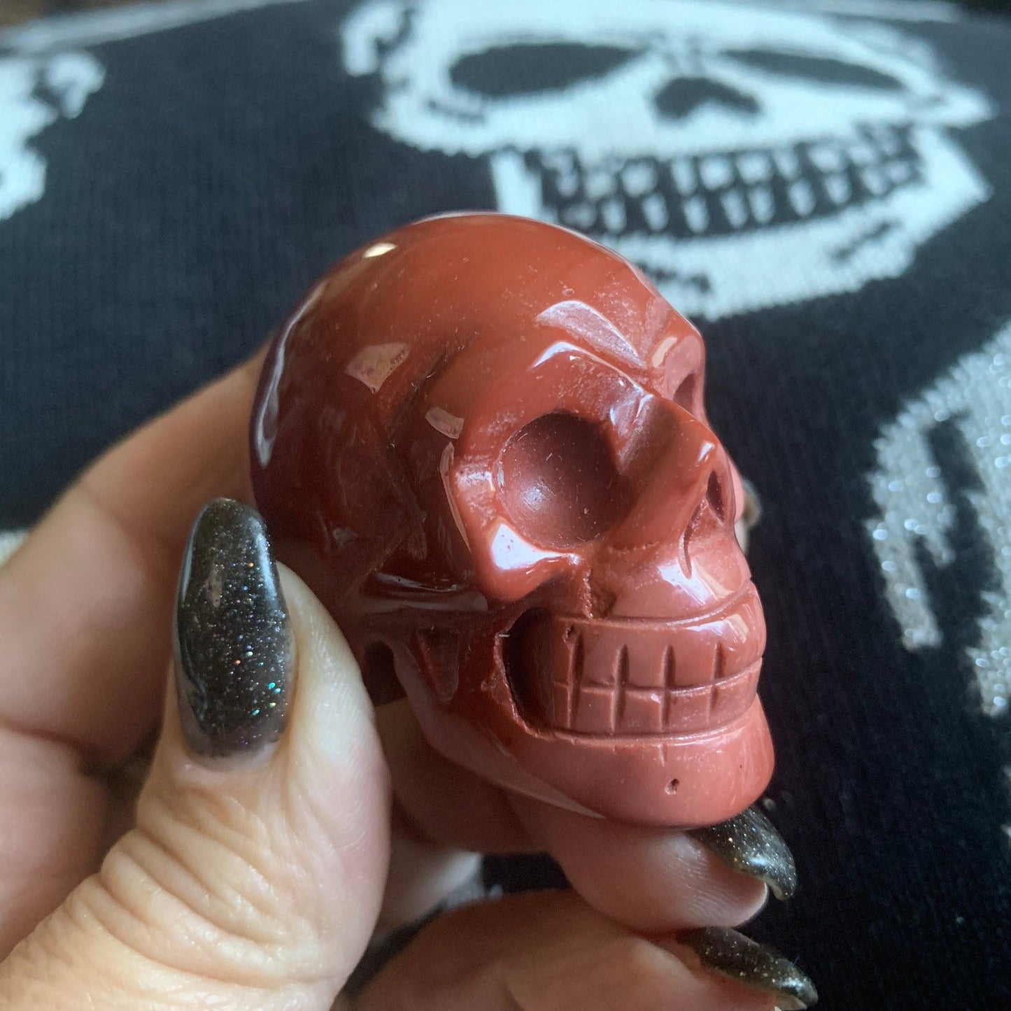 Red Jasper Crystal Skull