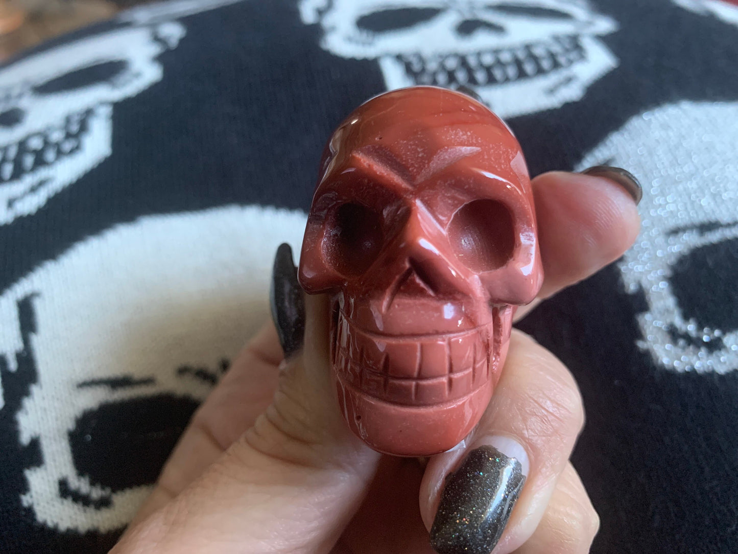 Red Jasper Crystal Skull