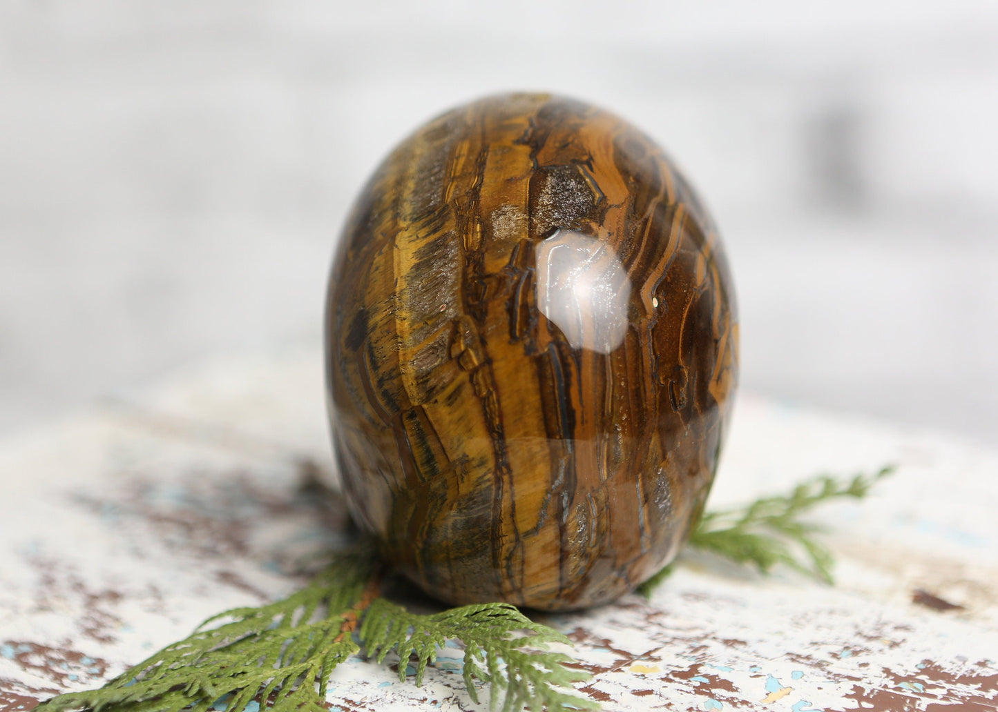 Large Tiger Eye Crystal Skull