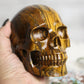 Large Tiger Eye Crystal Skull