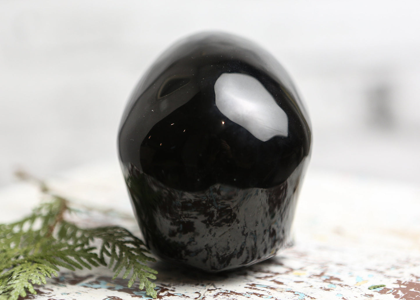 Large Obsidian Crystal Skull