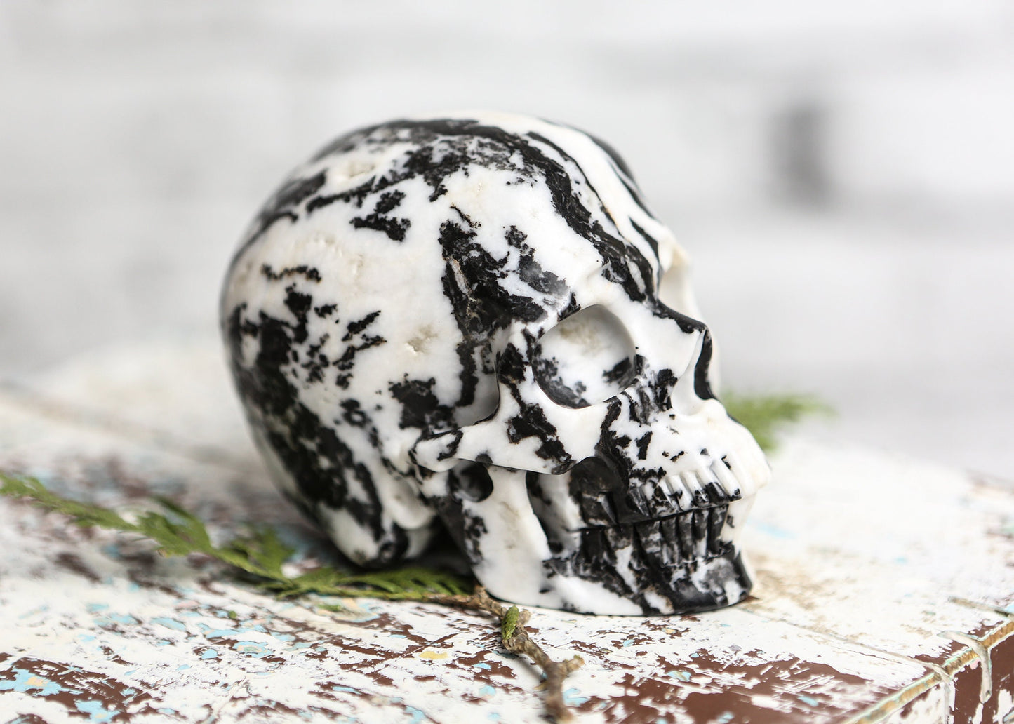 Large Zebra Jasper Crystal Skull