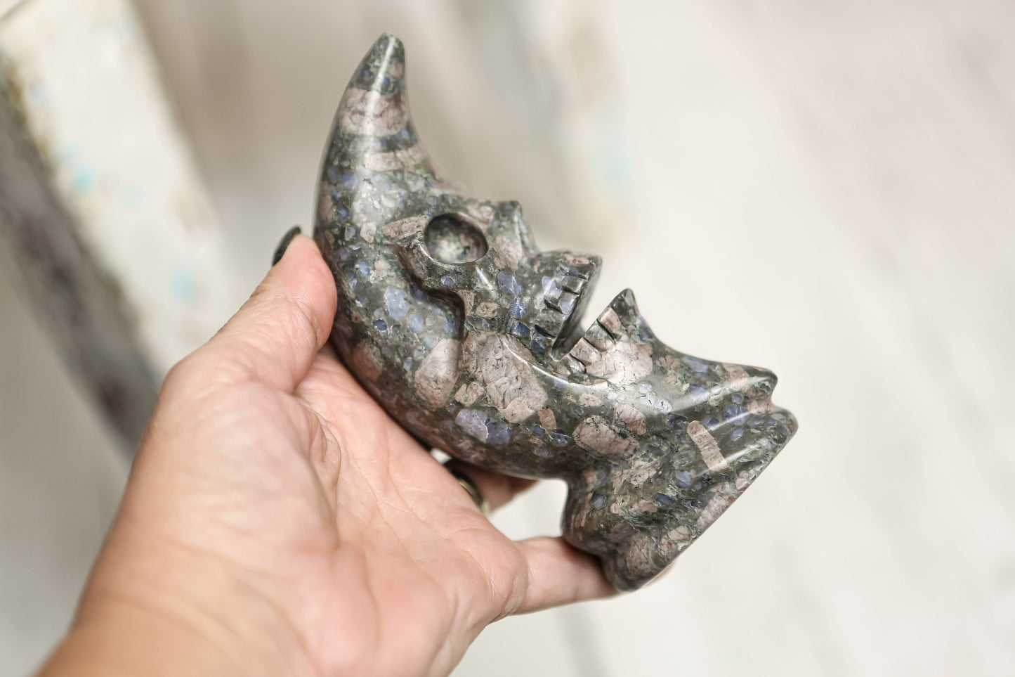 Llanite Rhyolite Moon Skull