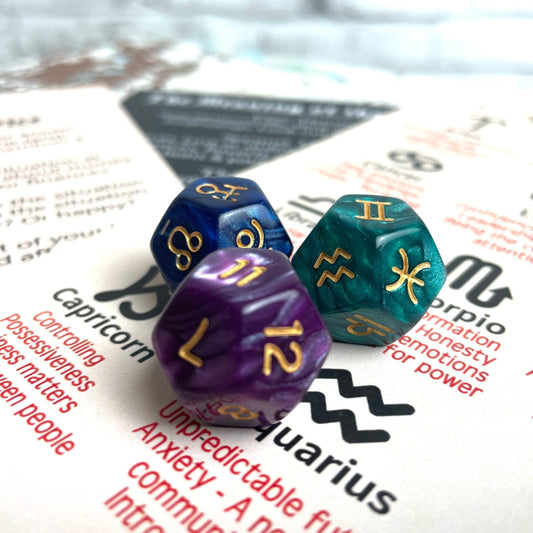 Astrology Dice Kit with Instructions