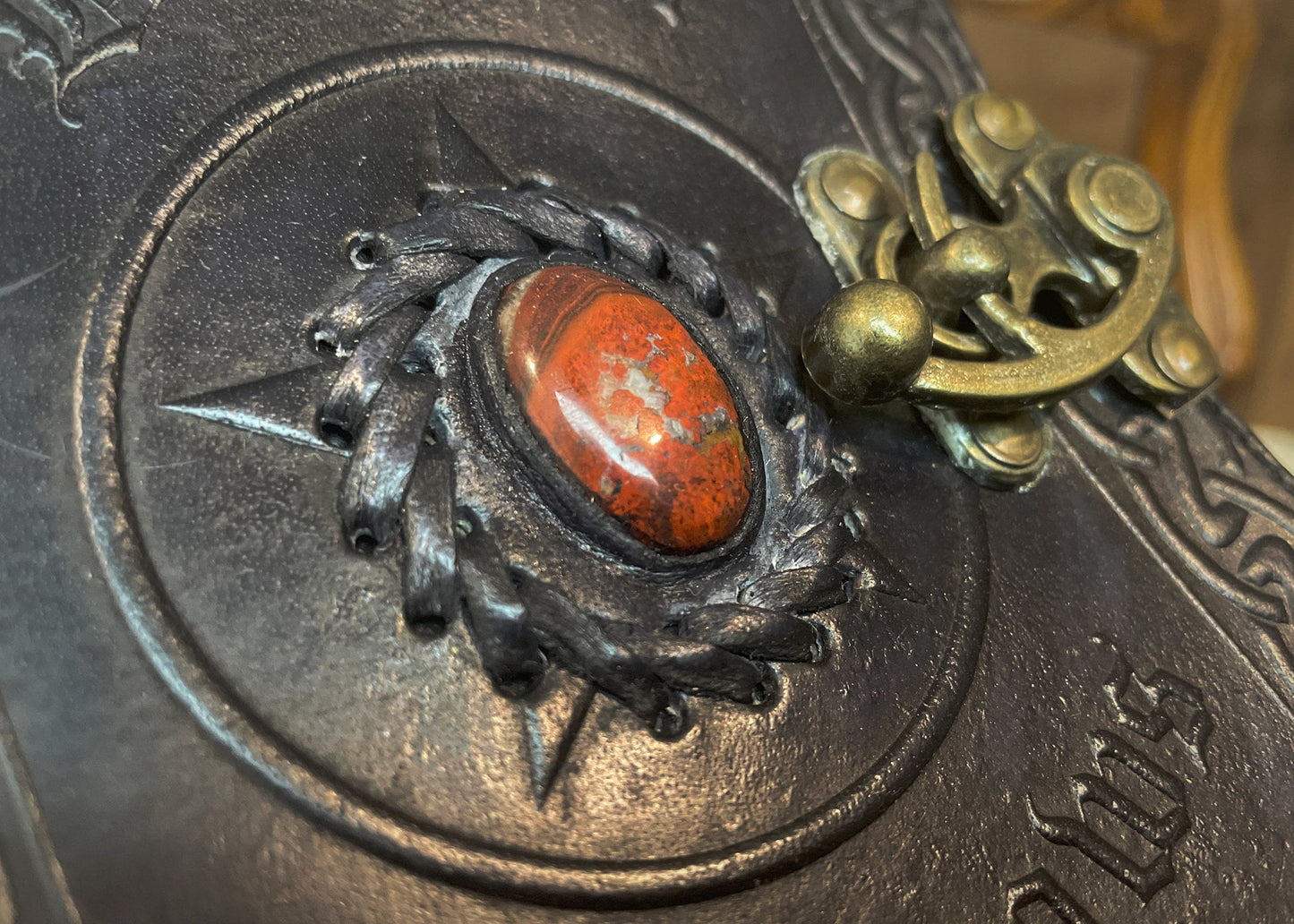 Grimoire with Genuine Jasper Stone