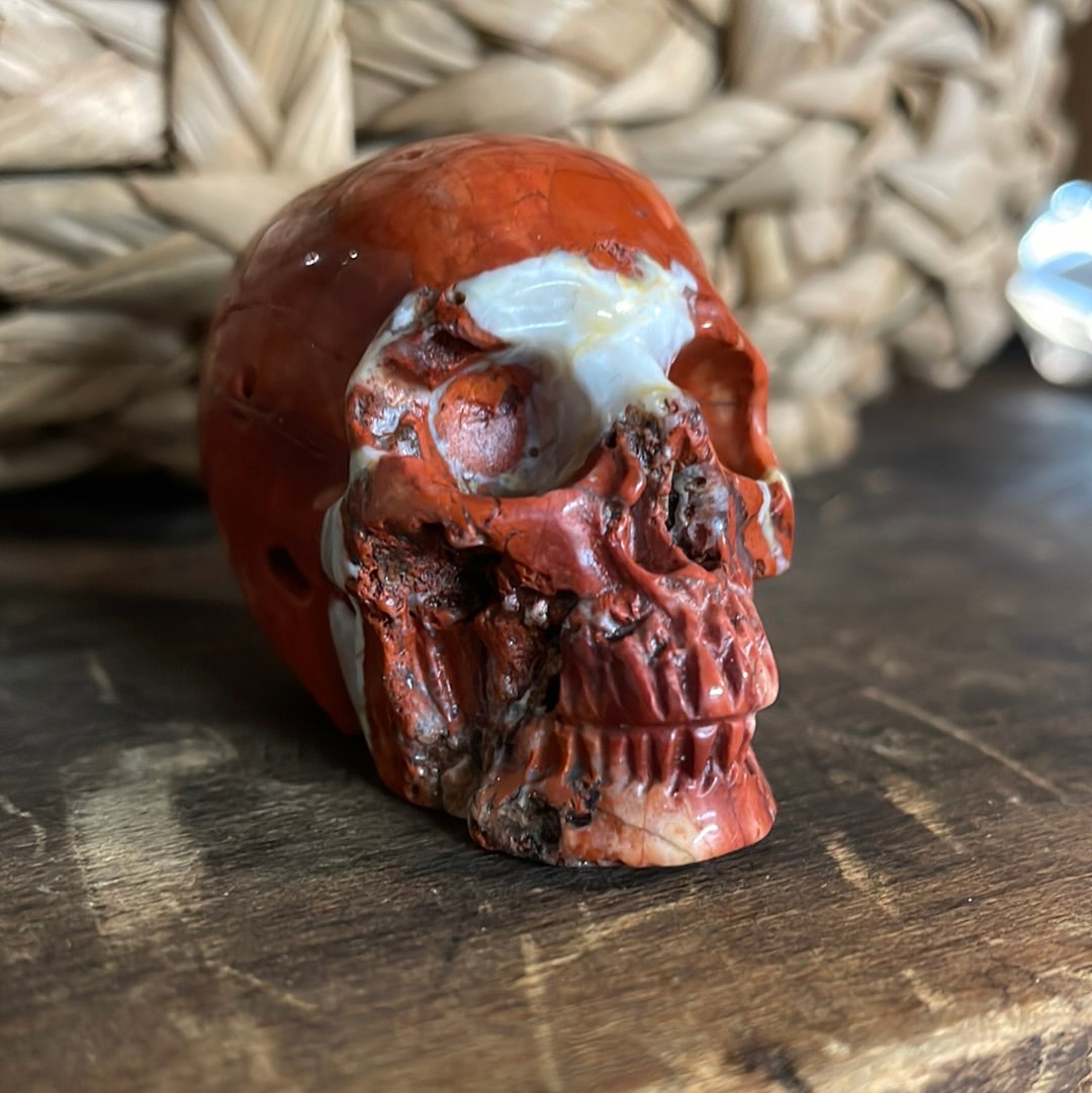 Red Jasper Crystal Skull