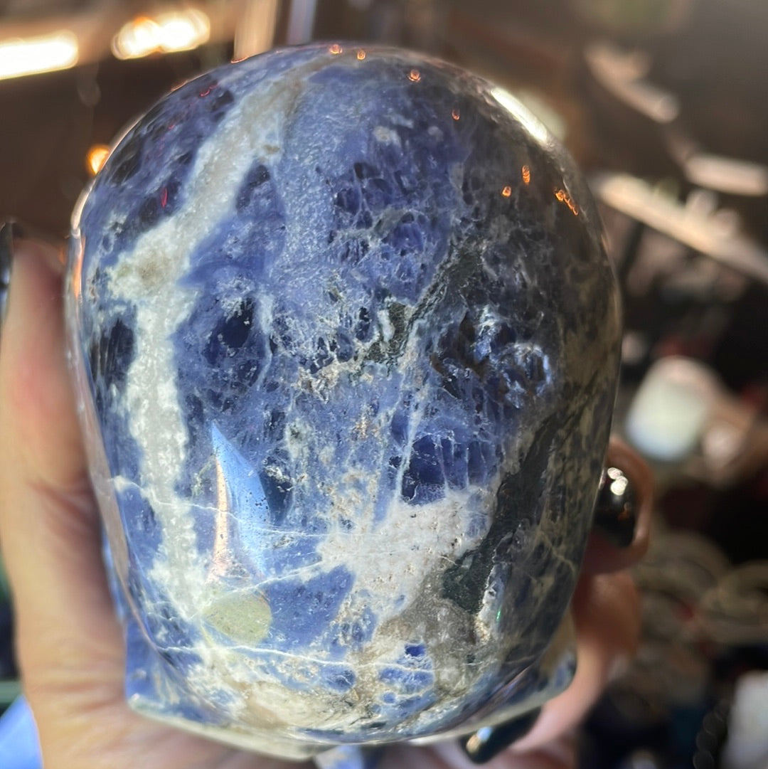 Large Sodalite Crystal Skull