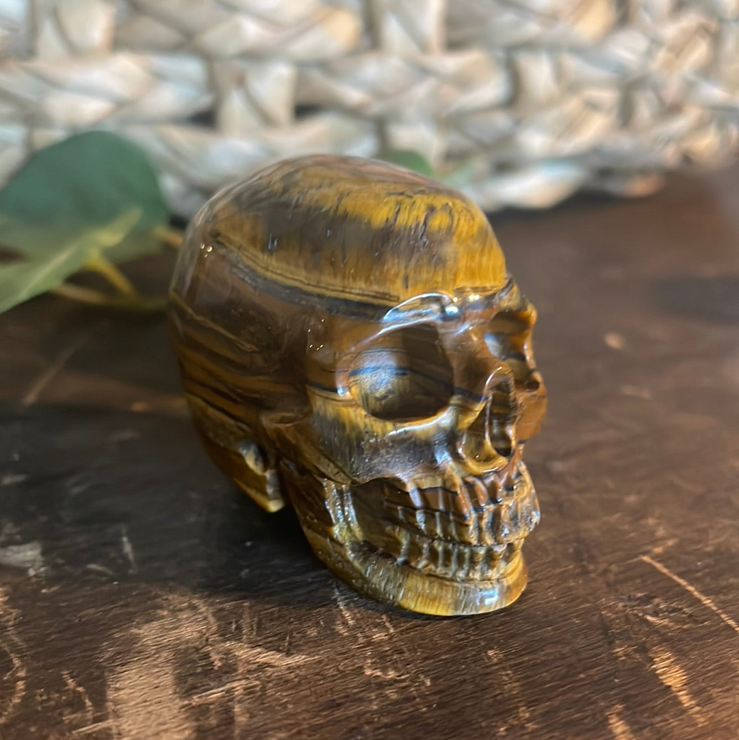 Tiger Eye Crystal Skull