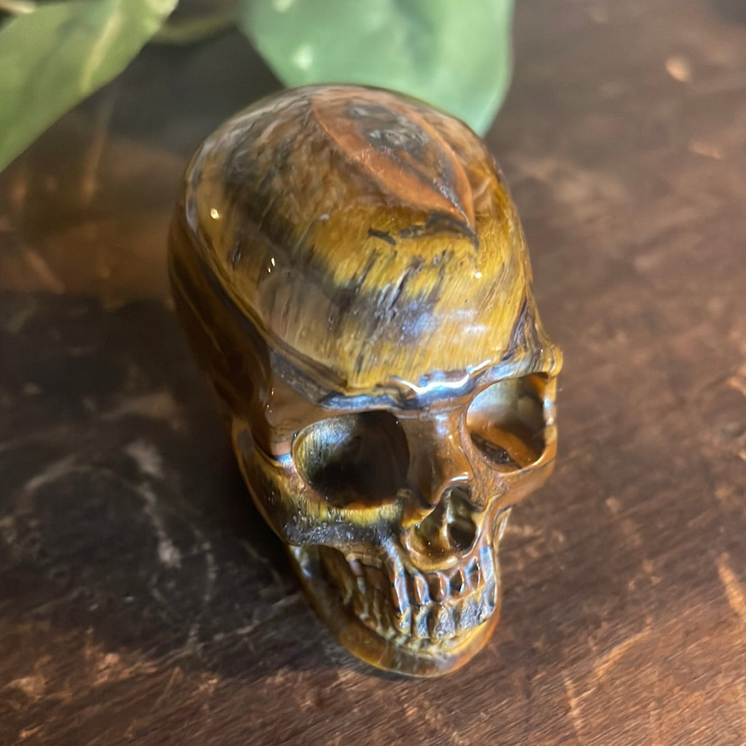 Tiger Eye Crystal Skull