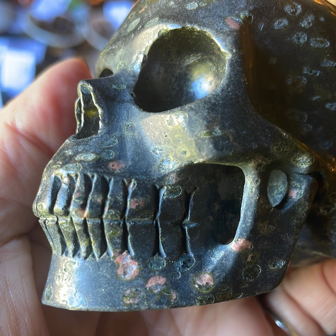 Plumite Jasper Crystal Skull