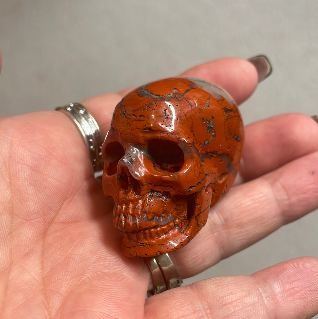 Red Jasper Crystal Skull