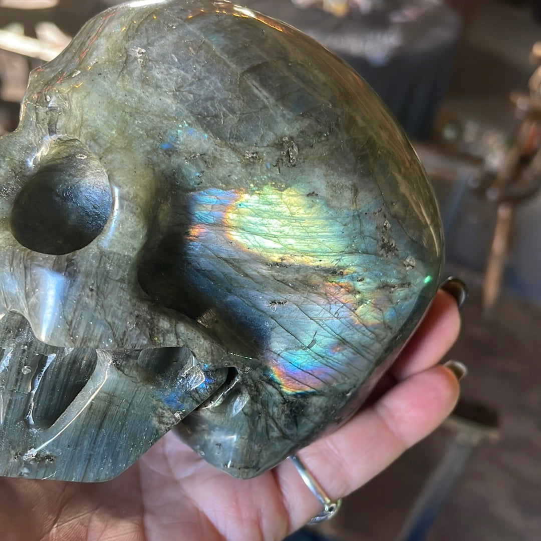 Large Labradorite Crystal Skull