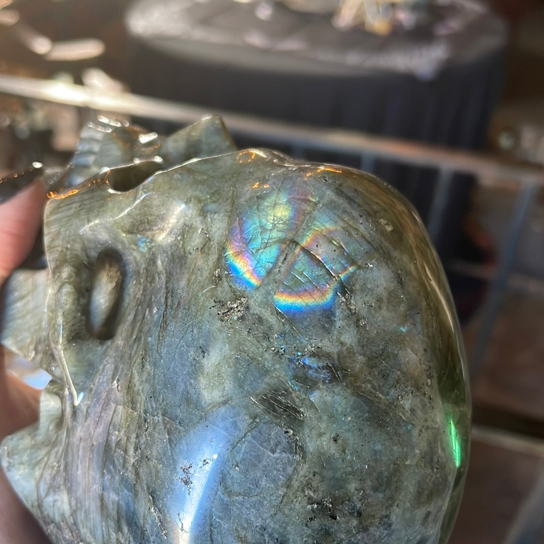 Large Labradorite Crystal Skull