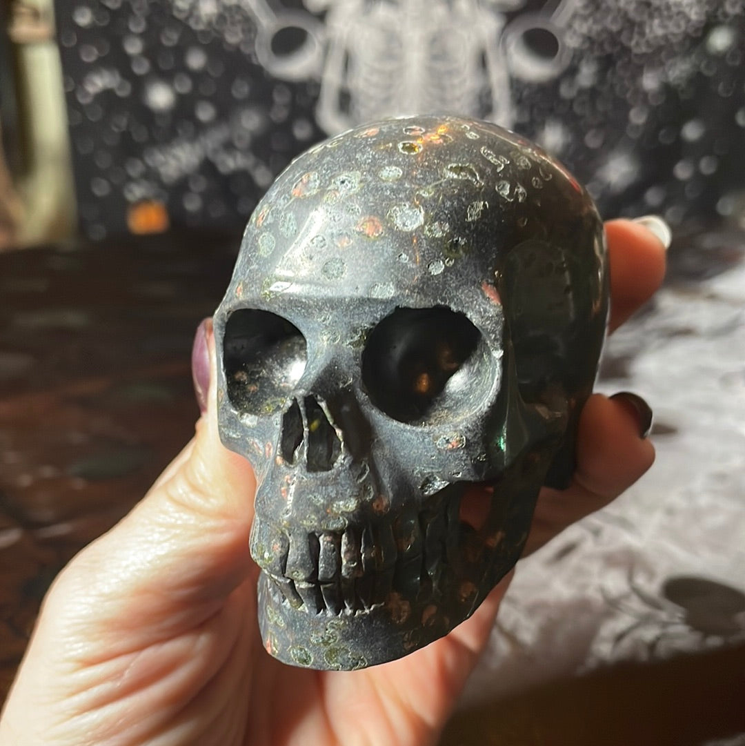 Plumite Jasper Crystal Skull