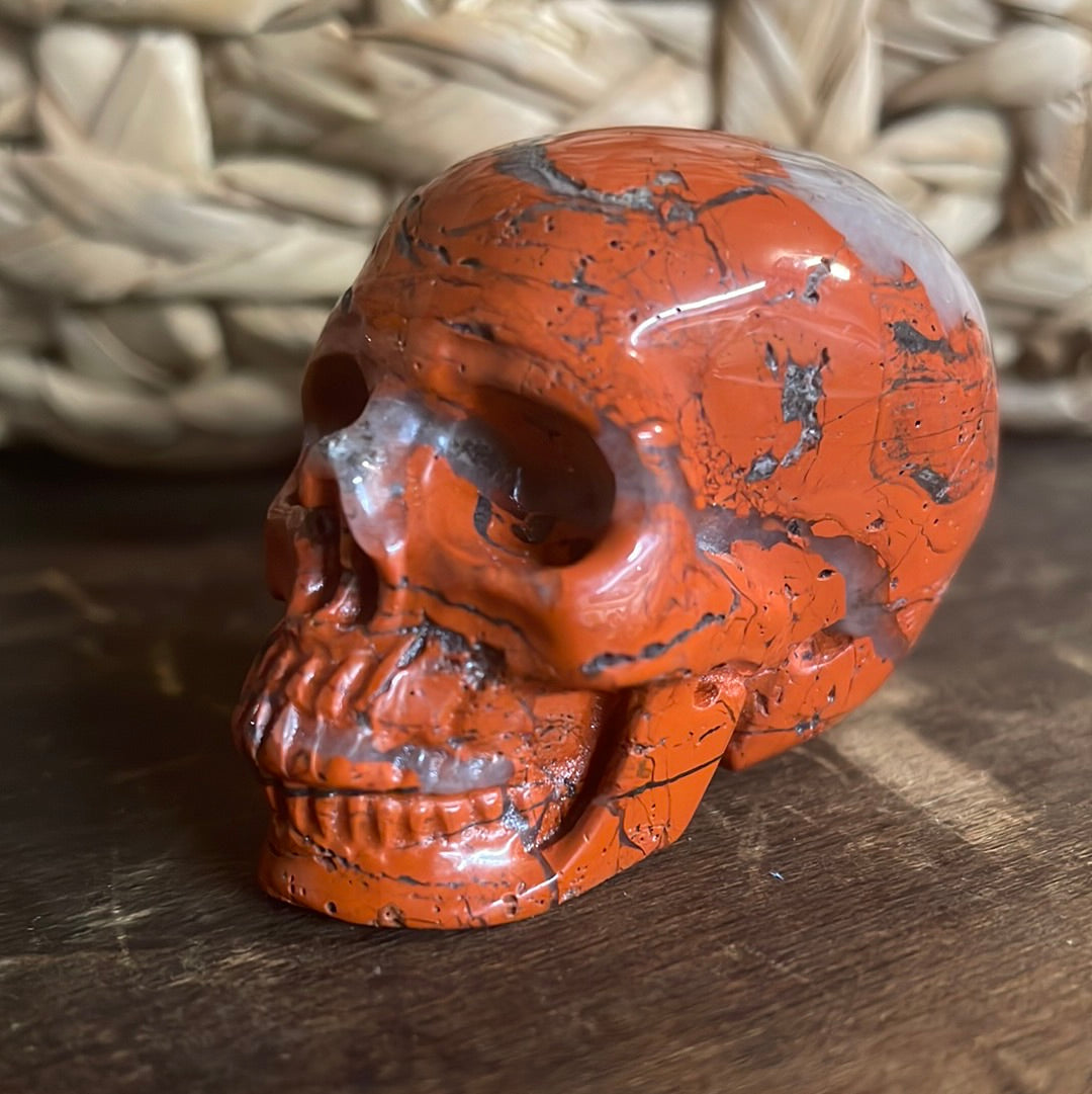 Red Jasper Crystal Skull