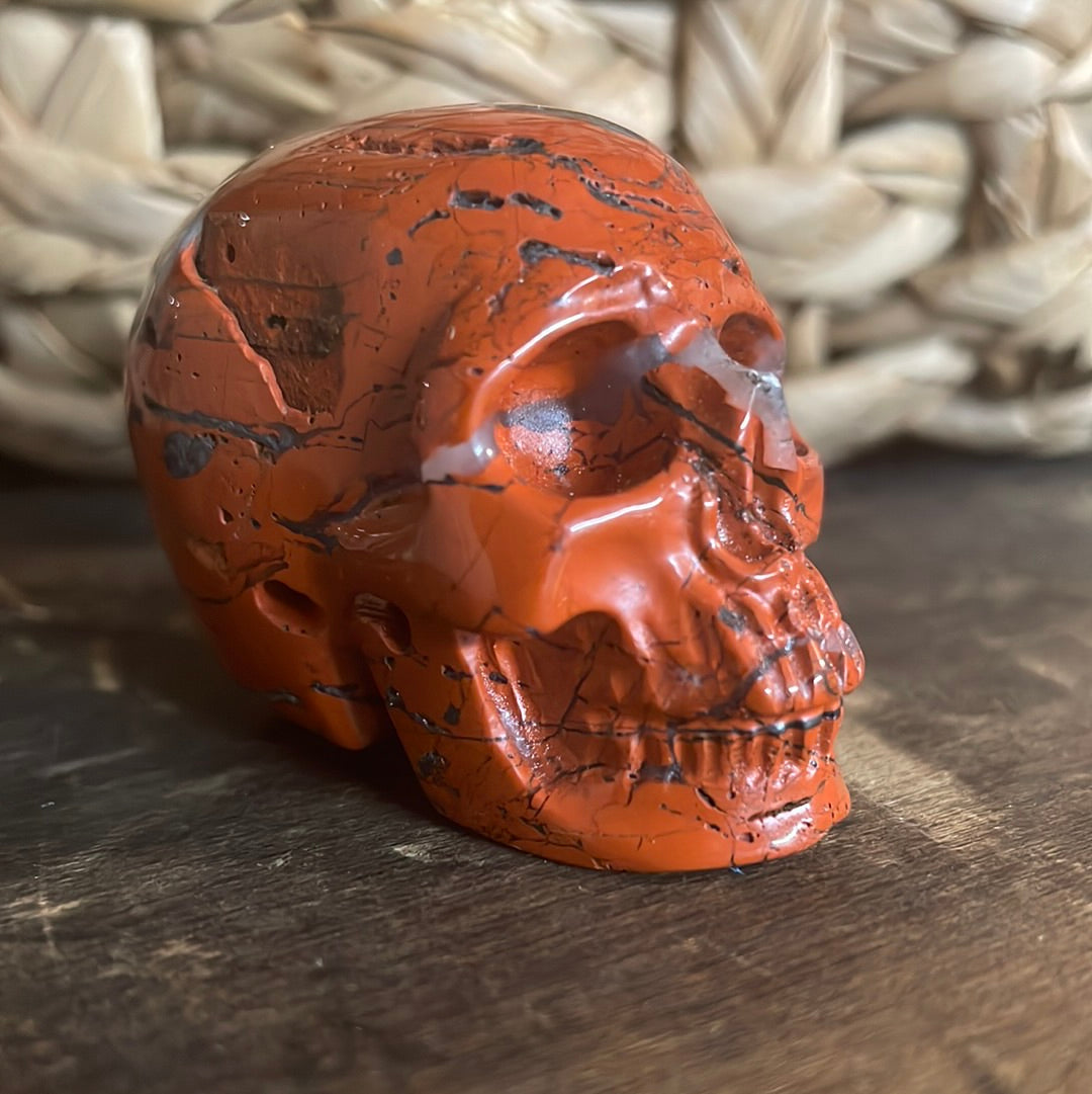 Red Jasper Crystal Skull