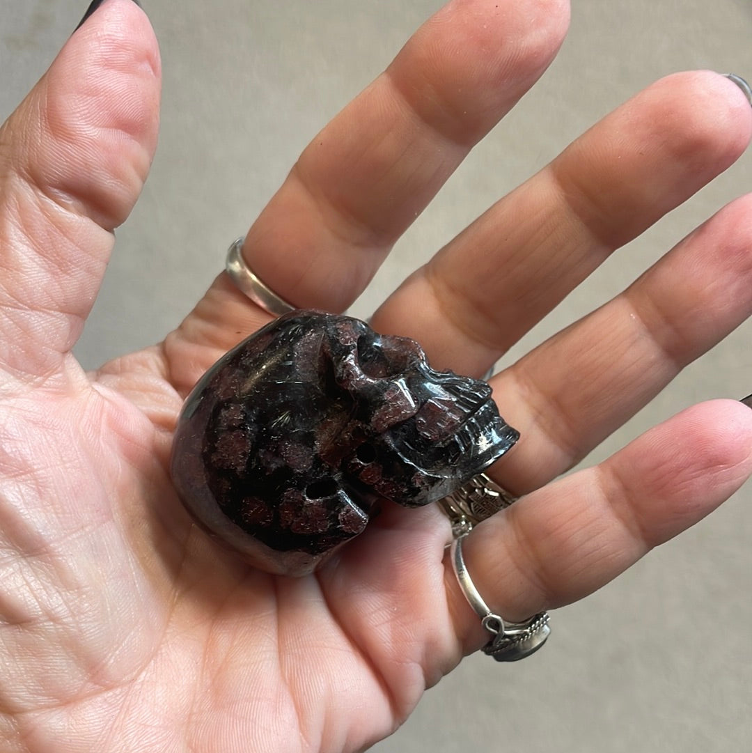 Garnet Crystal Skull