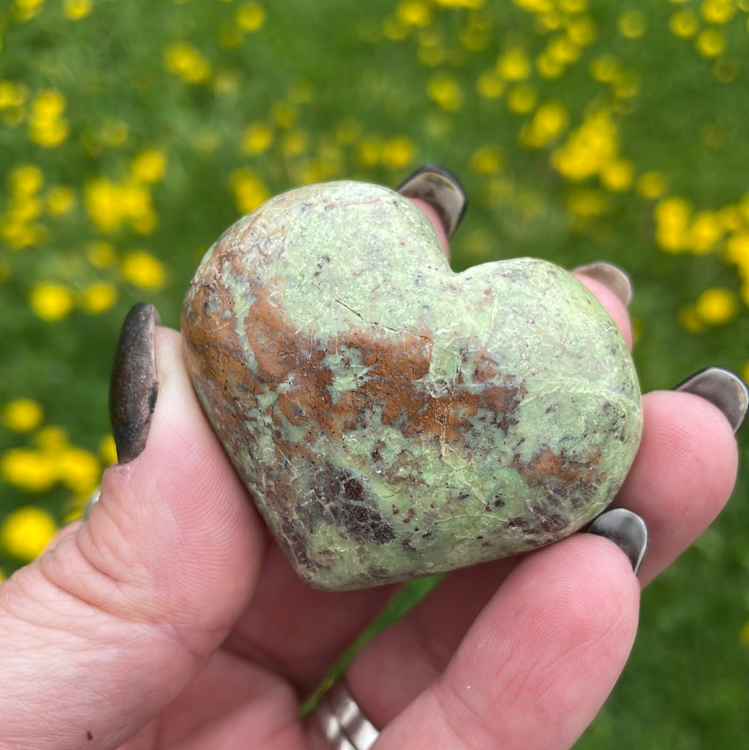 Green Opal Heart Crystal