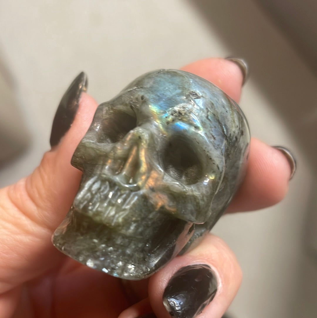 Labradorite Crystal Skull