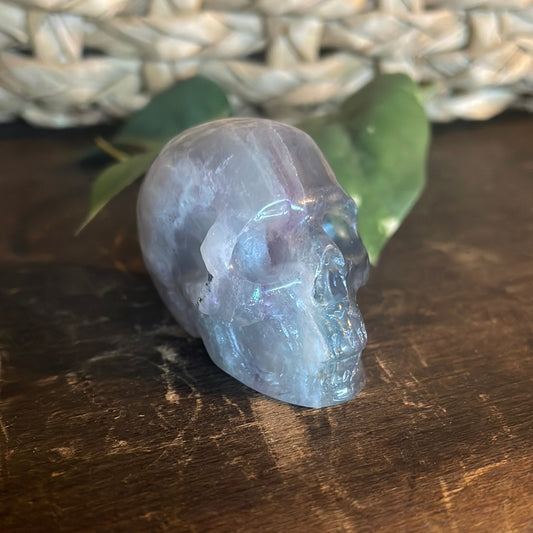 Rainbow Flourite Crystal Skull