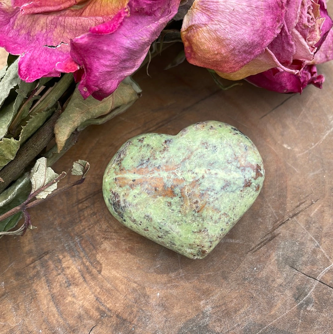 Green Opal Heart Crystal