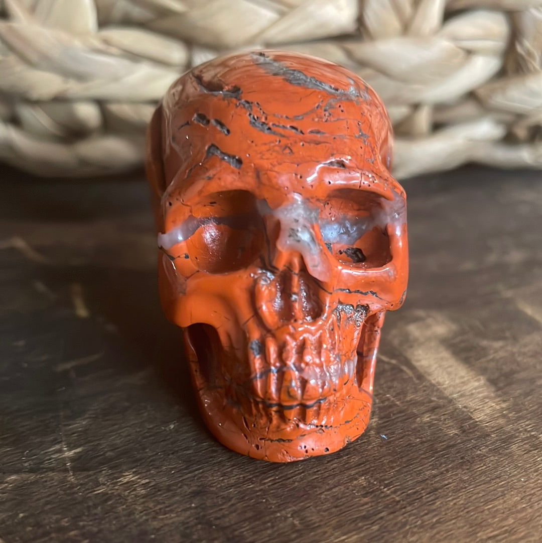 Red Jasper Crystal Skull