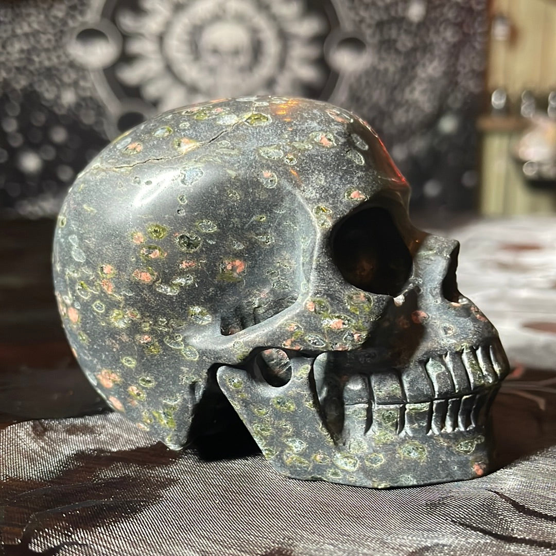 Plumite Jasper Crystal Skull