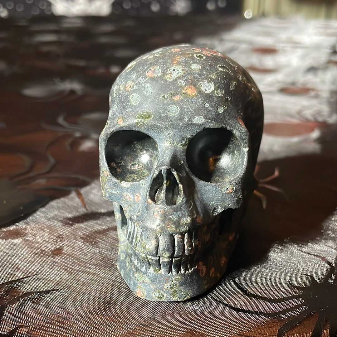 Plumite Jasper Crystal Skull