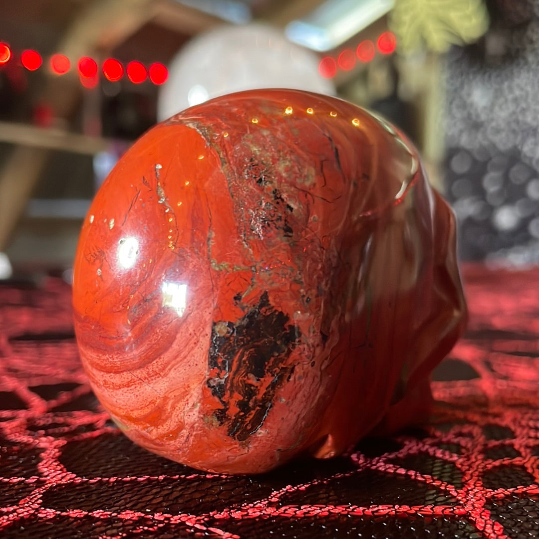 Red Jasper Crystal Skull