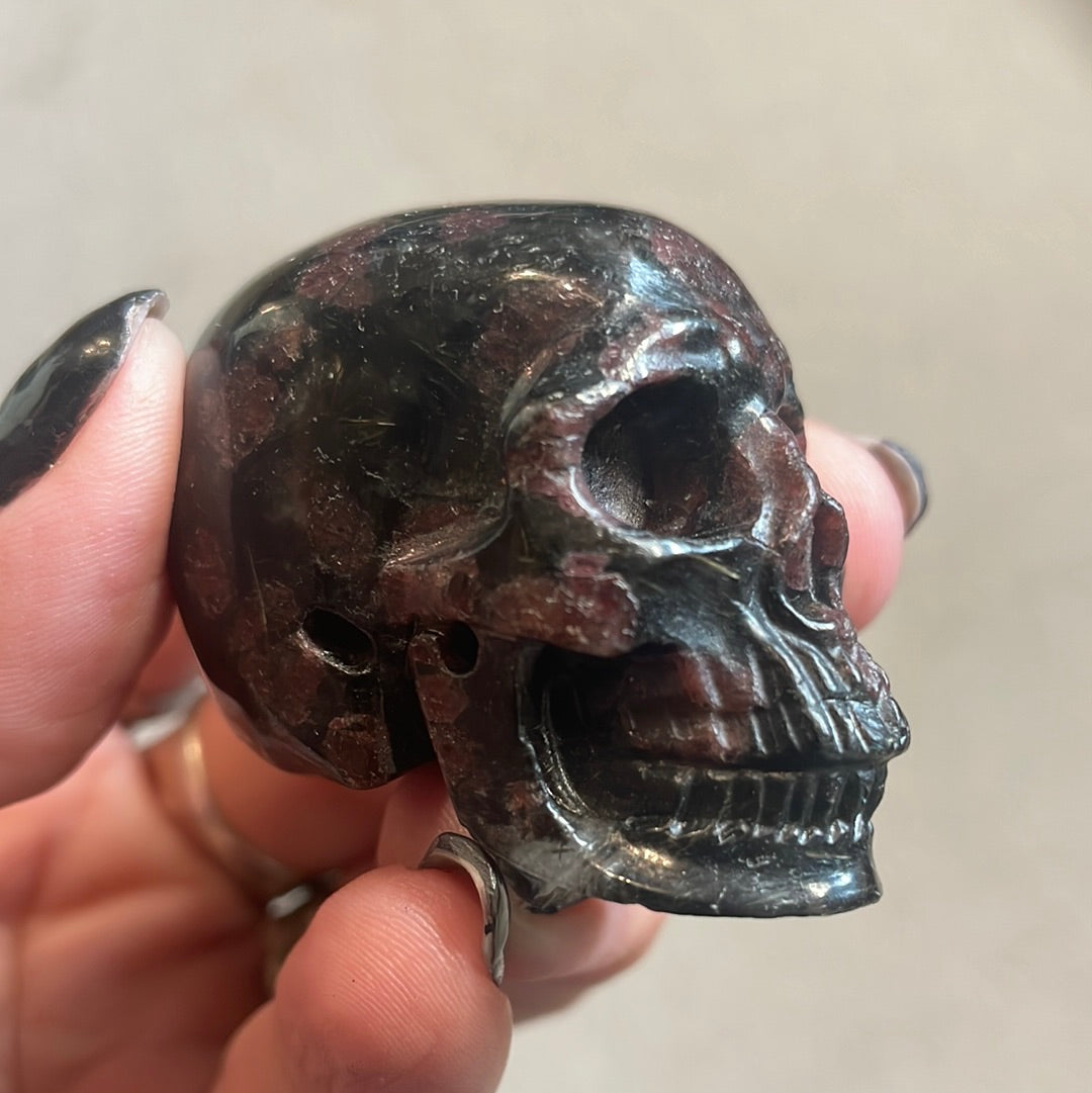 Garnet Crystal Skull