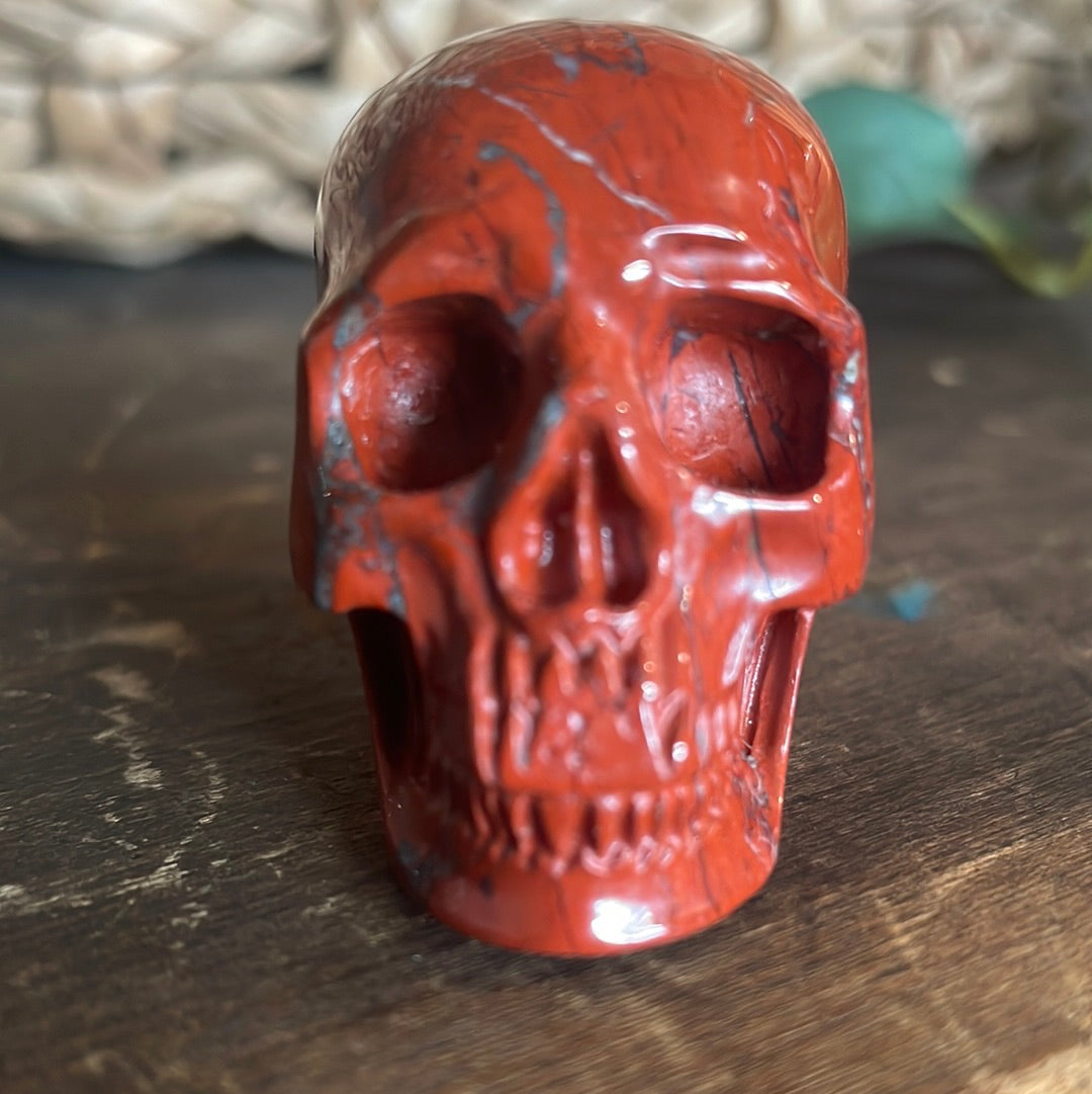 Red Jasper Crystal Skull