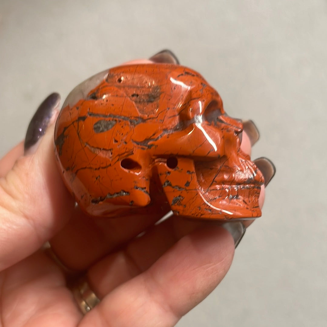 Red Jasper Crystal Skull