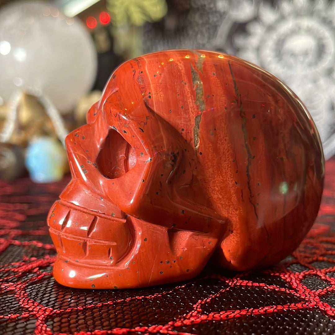 Red Jasper Crystal Skull