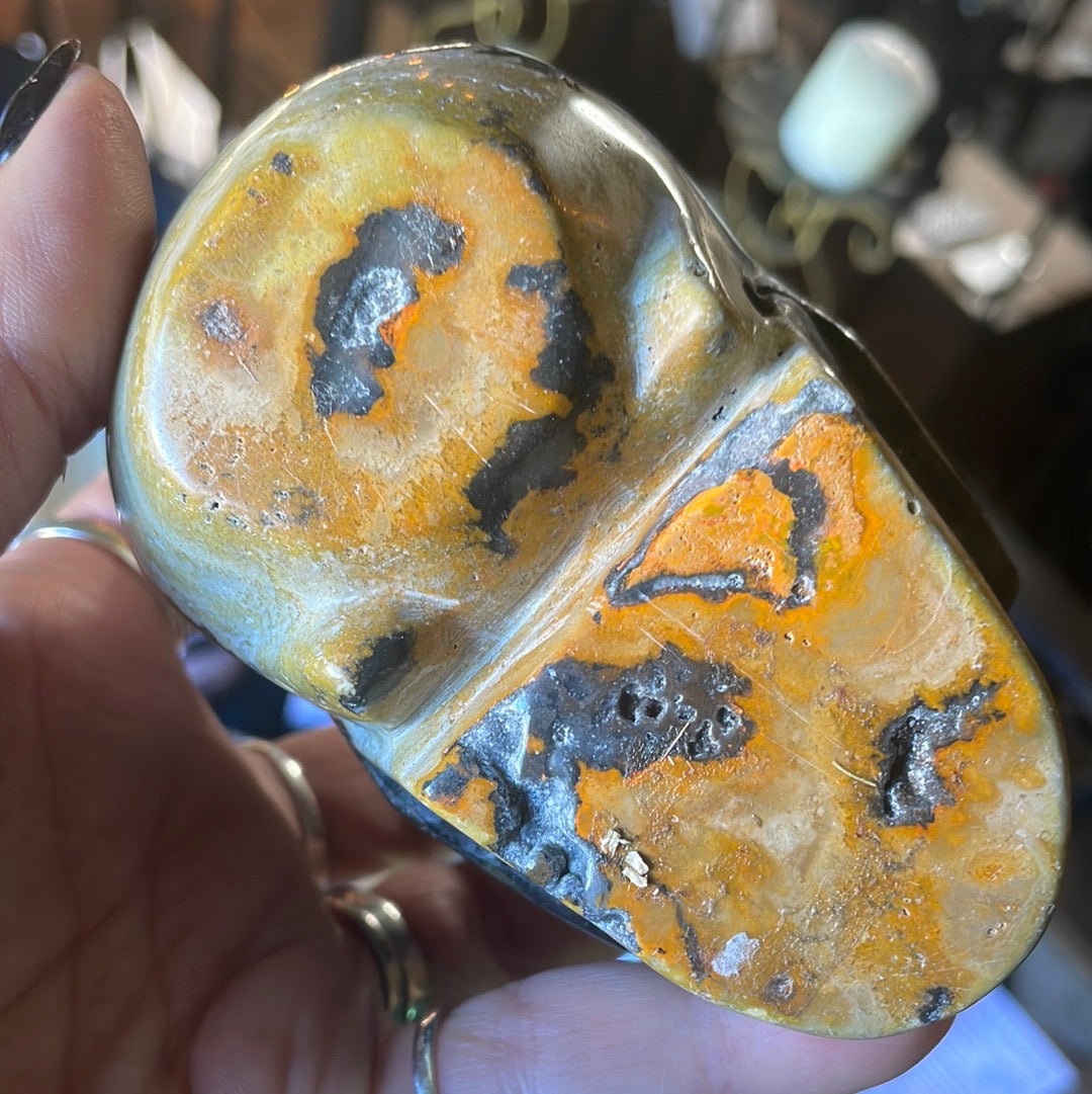 Bumblebee Jasper Crystal Skull