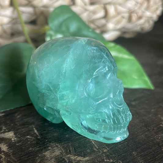 Green Flourite Crystal Skull