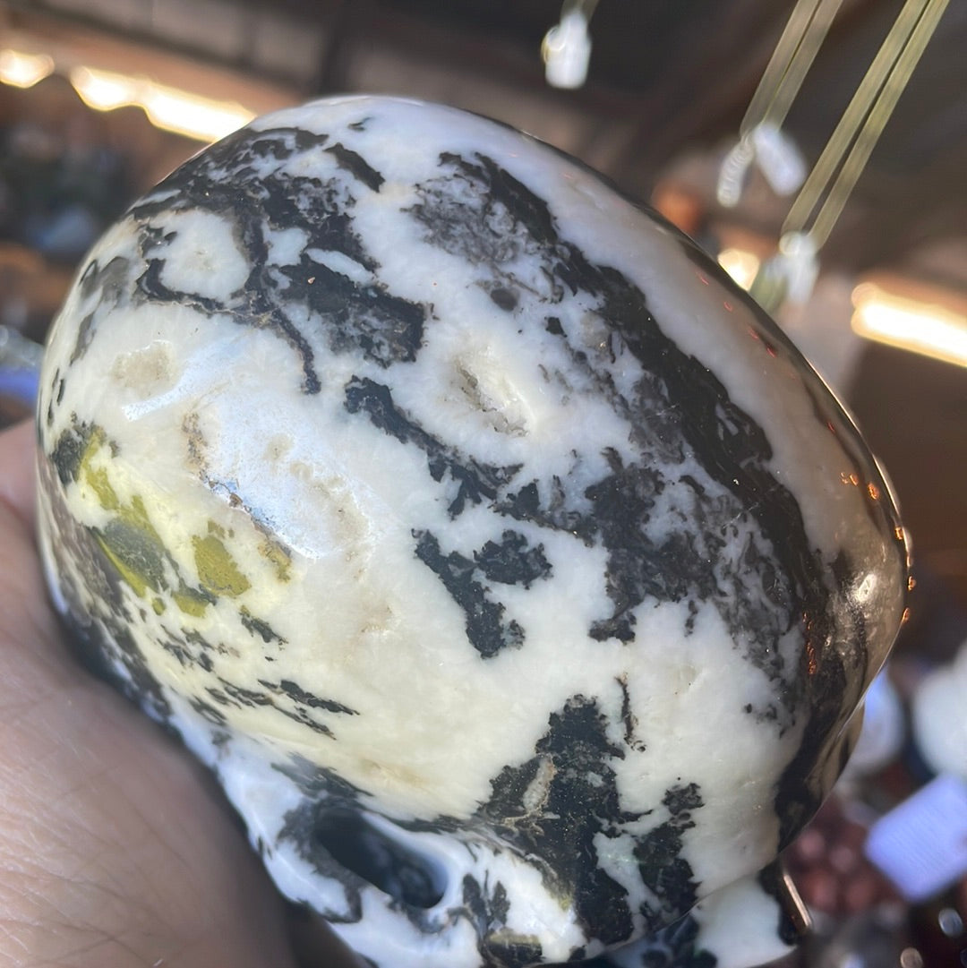 Large Zebra Jasper Crystal Skull