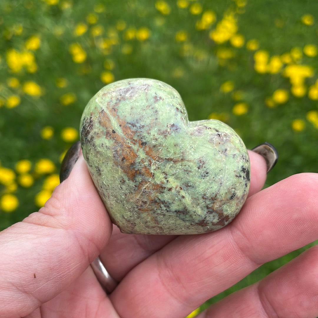 Green Opal Heart Crystal