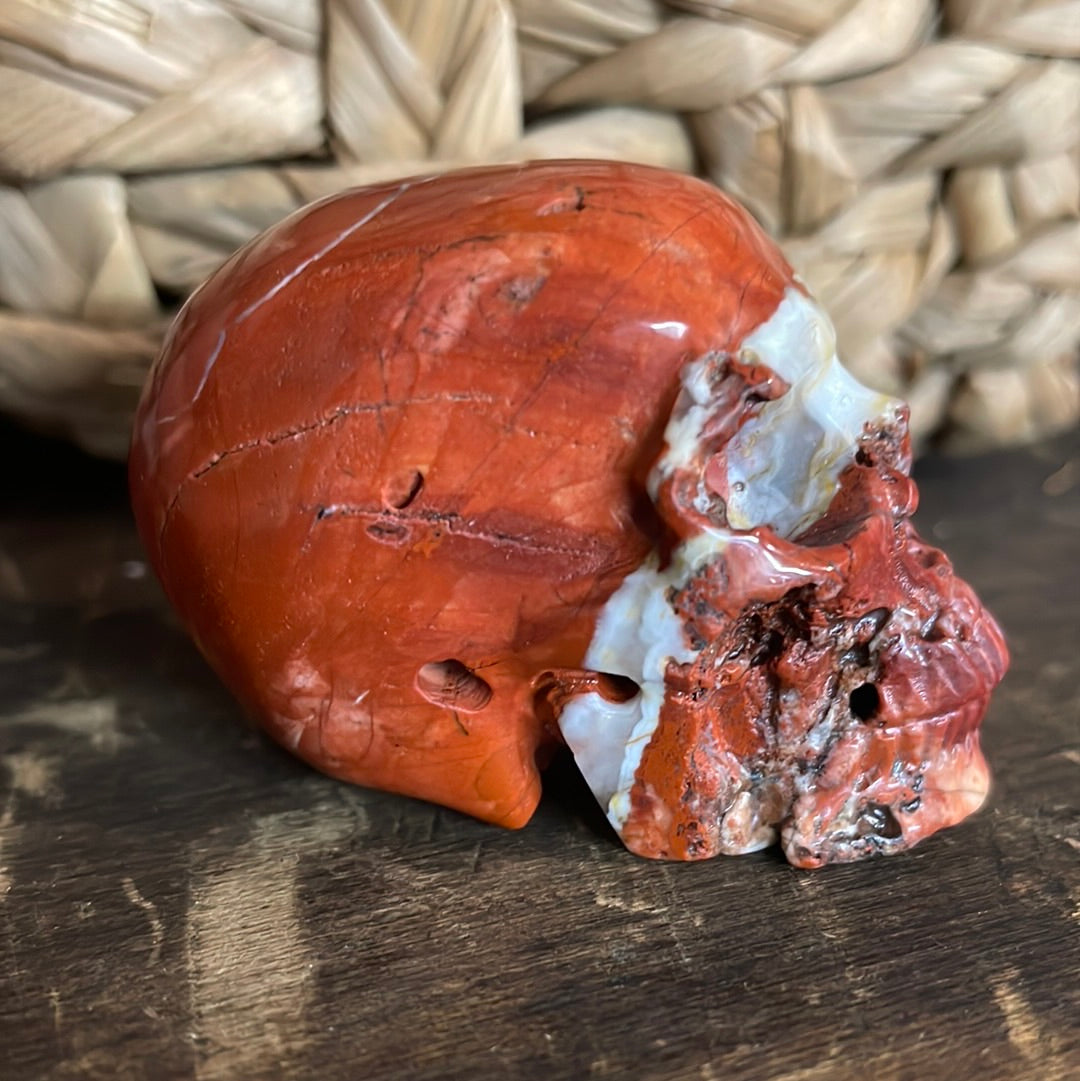 Red Jasper Crystal Skull