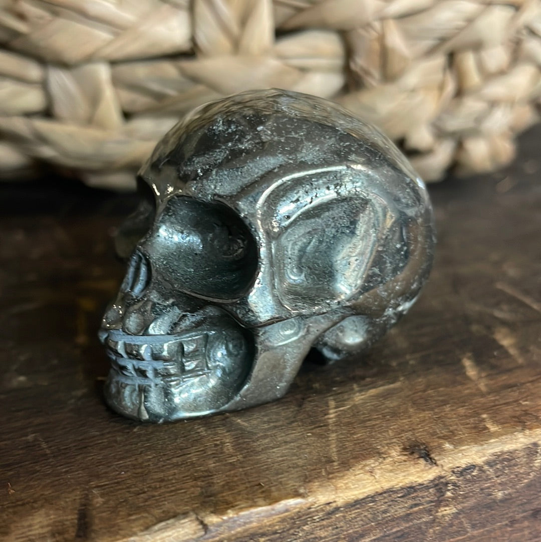 Pyrite Crystal Skull