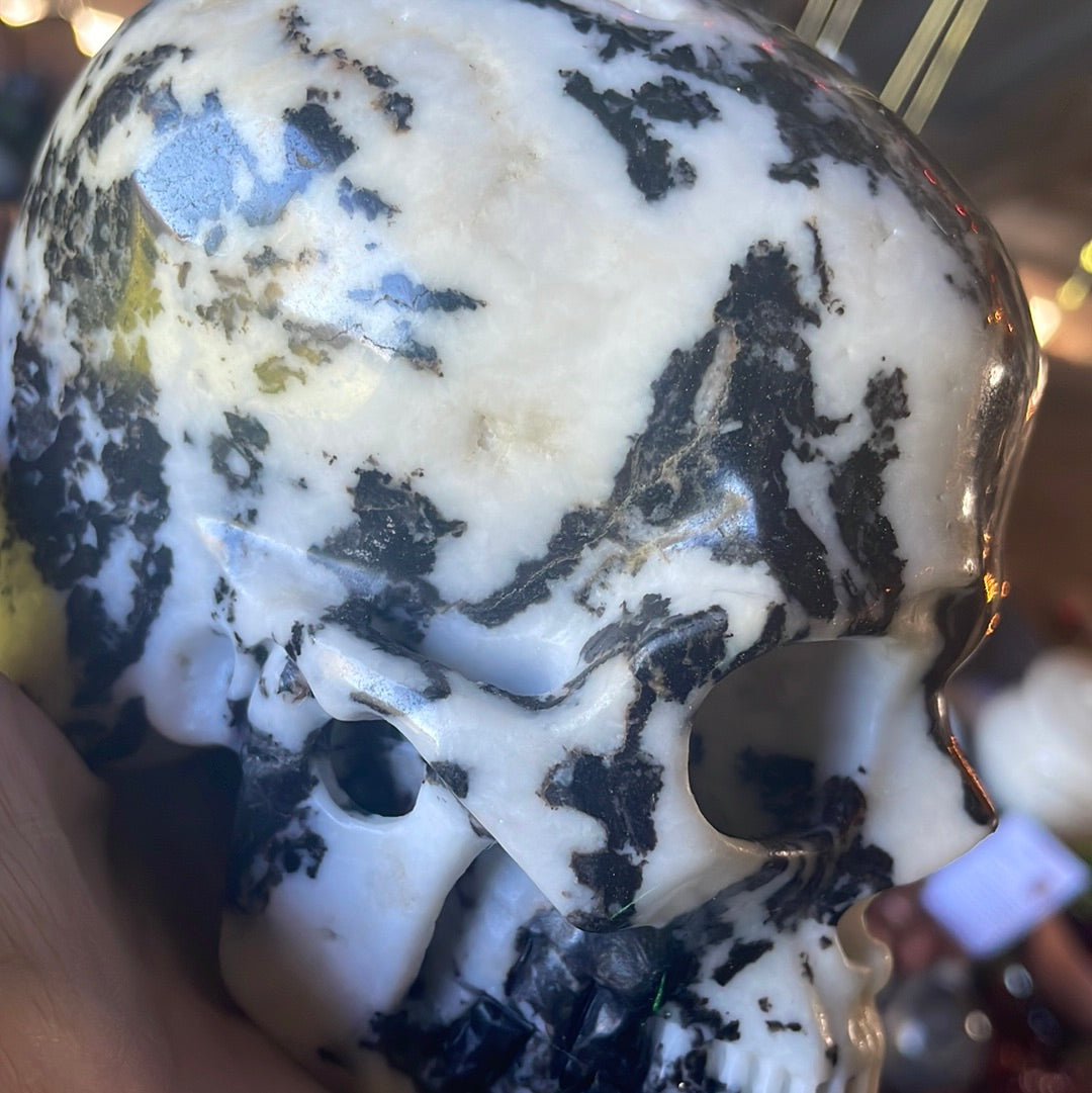 Large Zebra Jasper Crystal Skull